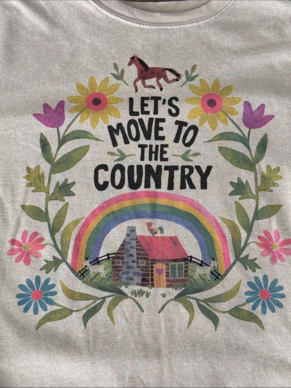 Natural Life Sweatshirt with Pockets - Let’s Move to the Country - Picture 2 of 4